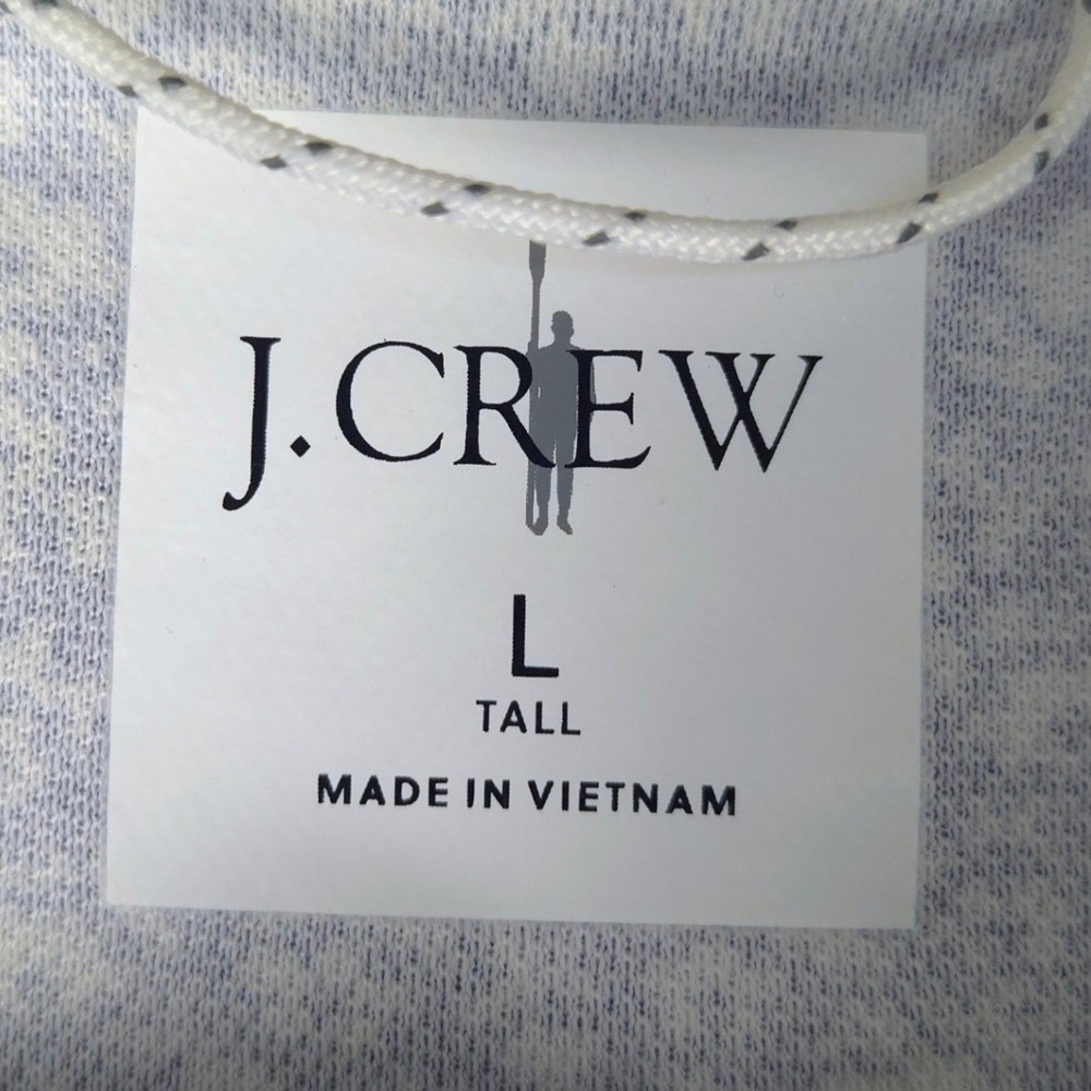 J.Crew Oarsman Mens Floral Polo Shirt Blue White BZ032 L Tall - Picture 3 of 8